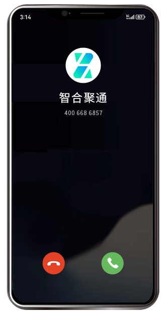 400号码认证后来电显示企业公司名称的通话界面